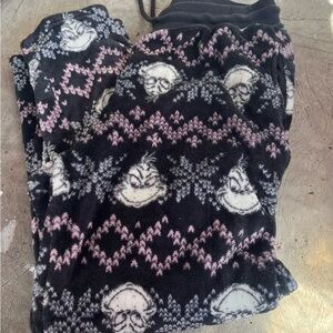 Cozy Black and Pink Patterned Pajama Pants